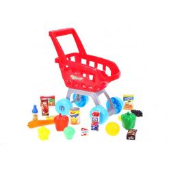 Žaislinis pirkinių vežimėlis su pirkiniais "SuperMarket"